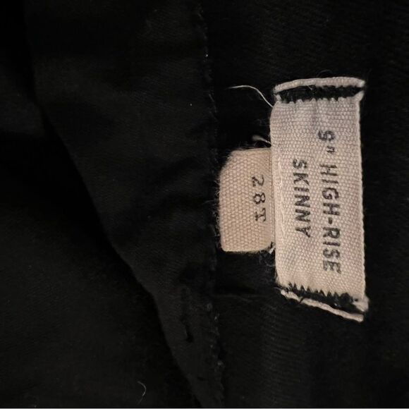 Madewell Velvet Tuxedo Stripe Hi-rise Skinny Black Jeans 27 - Picture 10 of 11